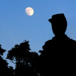 Moonrise Over Civil War Monument